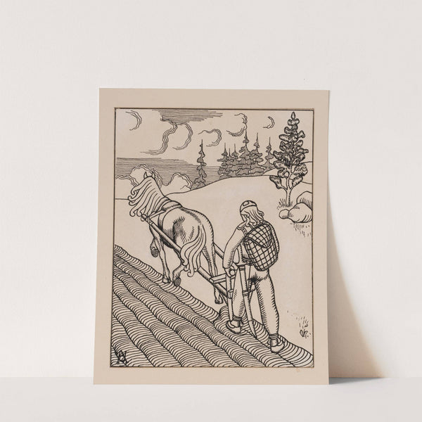 Kalevipoeg kündmas. Tartmus (1912) by Aleksander Uurits