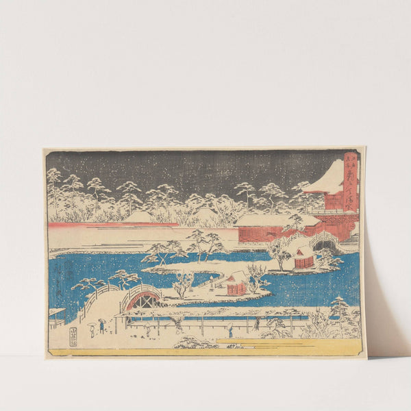 Kameido Temmaugu in Snow (19th century) by Andō Hiroshige
