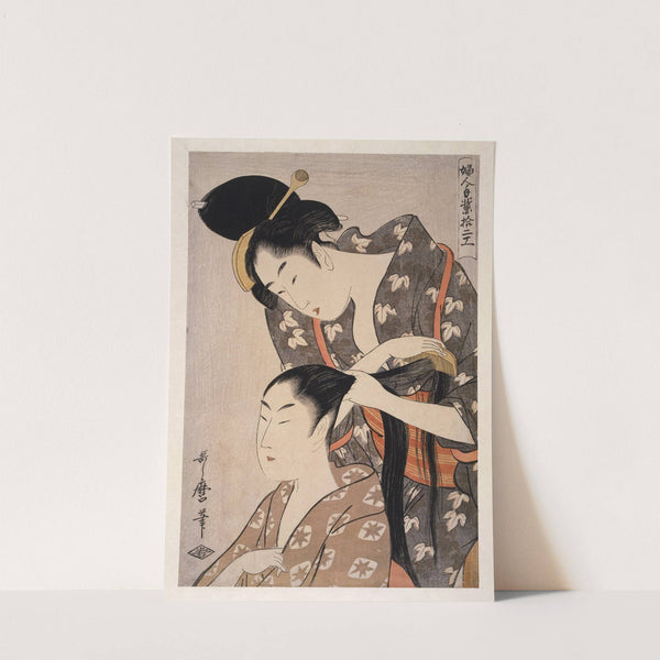 Kami-yui – Hairdresser (1793-1804) by Kitagawa Utamaro