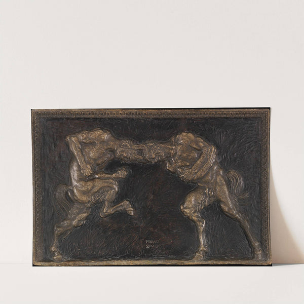 Kämpfende Faune (Ca. 1903) by Franz von Stuck