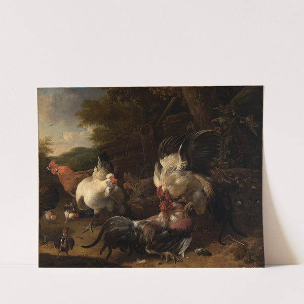 Kämpfende Hähne by Melchior de Hondecoeter