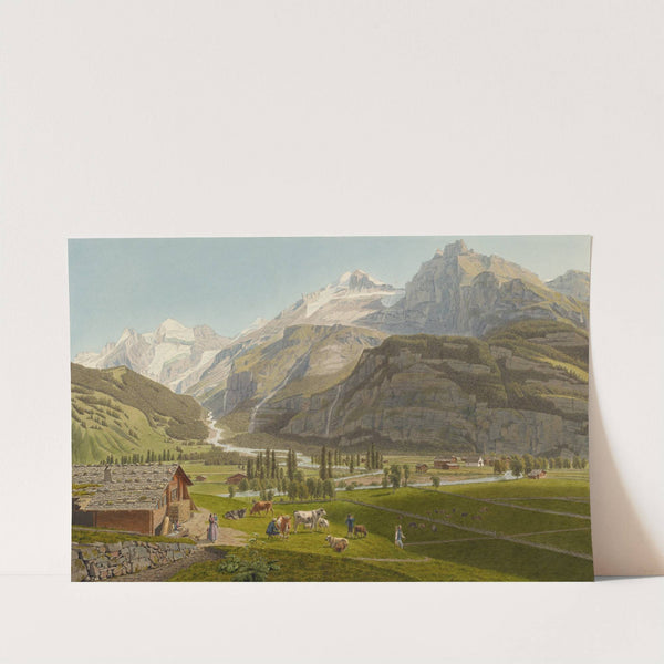Kandersteg und das Kandertal, von Norden by Johann Jakob Biedermann