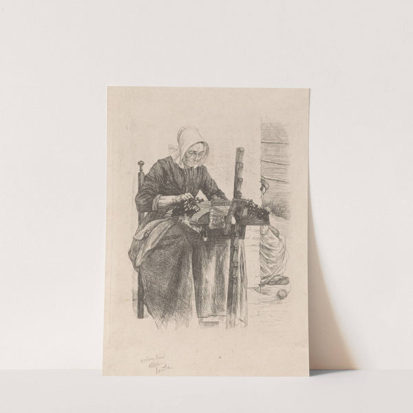 Kantwerkster te 's Gravemoer by Jan Veth