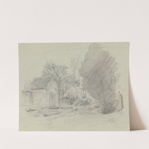 Kapelle an einem Bach by Jakob Fürchtegott Dielmann