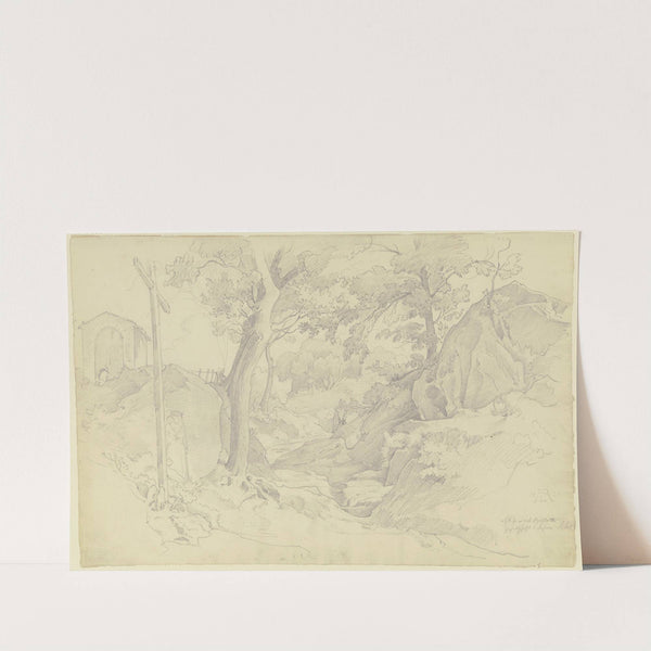 Kapelle an einem Weg bei Affile (1831) by August Lucas