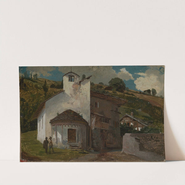 Kapelle in einem Alpendorf (before 1858) by Johann Wilhelm Schirmer