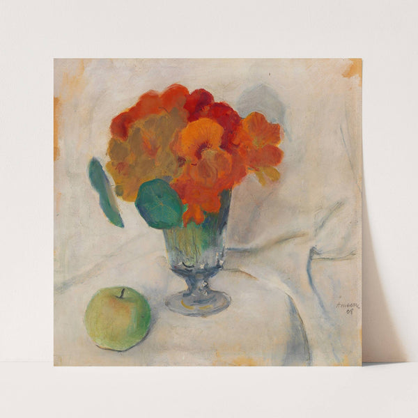 Kapuzinerkresse und Apfel (1908) by August Macke