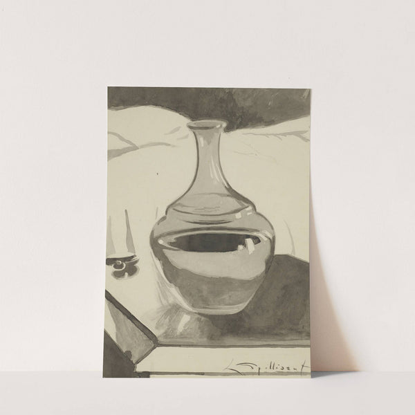 Karaf op nachttafel by Léon Spilliaert