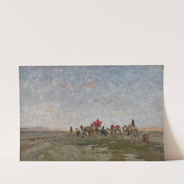 Karawane In Der Wüste (1867) by Alberto Pasini