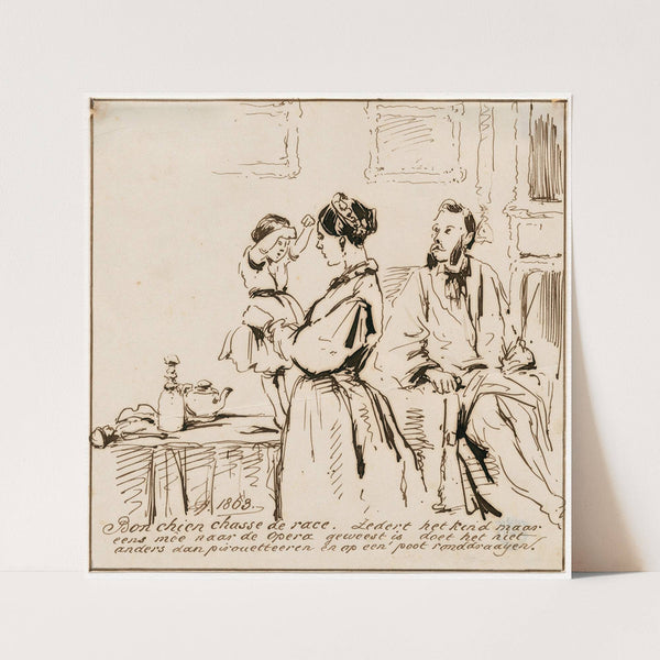 Karik., kind wil alsmaar dansen na zien van opera (1863) by Pieter van Loon