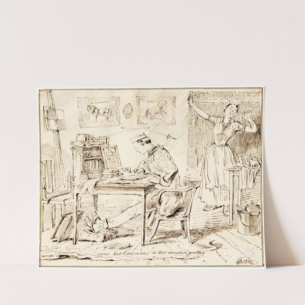 Karik., student voor het examen by Pieter van Loon