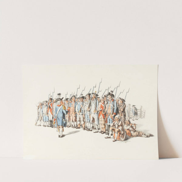 Karikatur auf die Berner Miliz im Ancien Régime (1825) by Franz Niklaus König