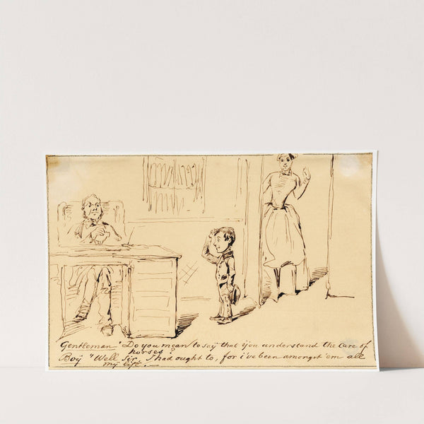 Karikatuur over baas en paardeknecht by Pieter van Loon