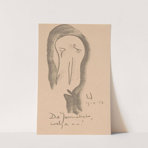 Karikatuur van een journalist (1923) by Erich Wichmann