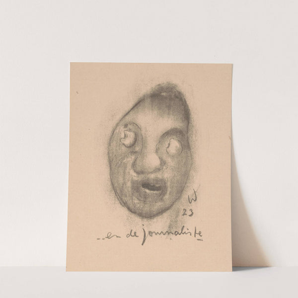 Karikatuur van een journaliste (1923) by Erich Wichmann