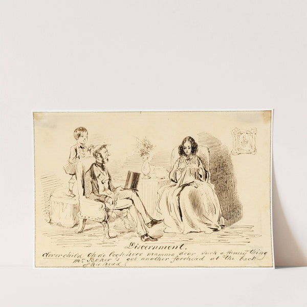 Karikatuur van moeder en kind en bezoeker by Pieter van Loon