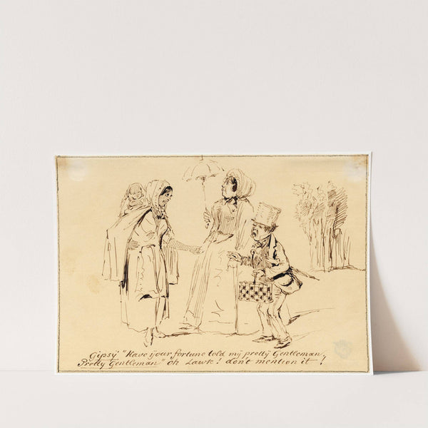 Karikatuur van waarzeggende zigeunerin by Pieter van Loon