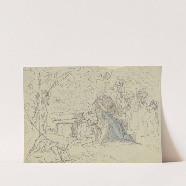 Karl der Große findet Eginhart und Emma by Ferdinand Fellner