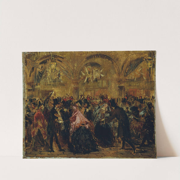 Karneval auf dem Markusplatz in Venedig (1873-1876) by Anton Romako