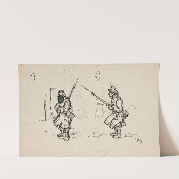 Karykatura - dwaj żołnierze austriaccy by Ivan Ivanec