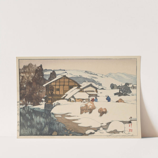 Kashiwabara no yuki (Snow at Kashiwabara) (1927) by Yoshida Hiroshi