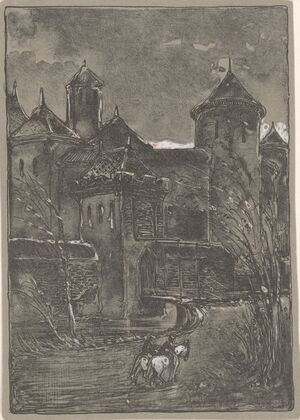 Kasteel met twee ruiters (1866 - 1924)