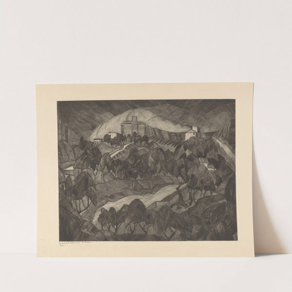 Kasteel op een heuvel Le Château I (1912) by Lodewijk Schelfhout