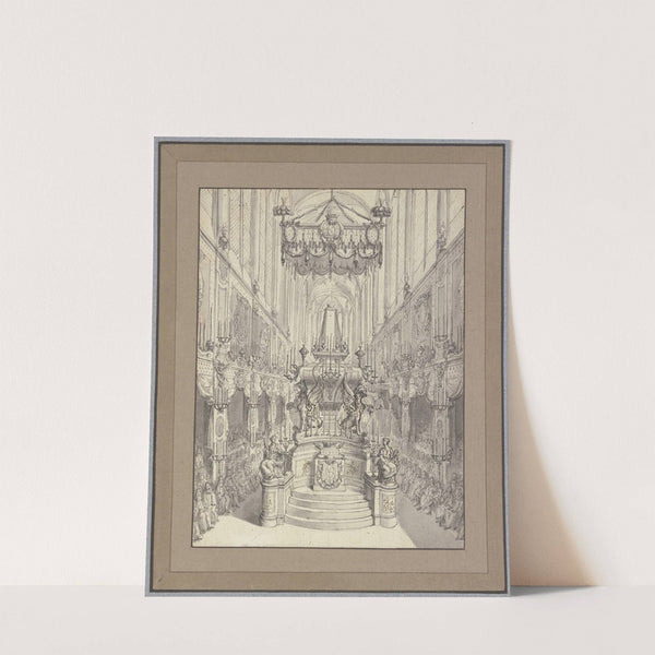 Katafalk im Chor der Pariser Kirche St. Gervais by Sébastien Leclerc