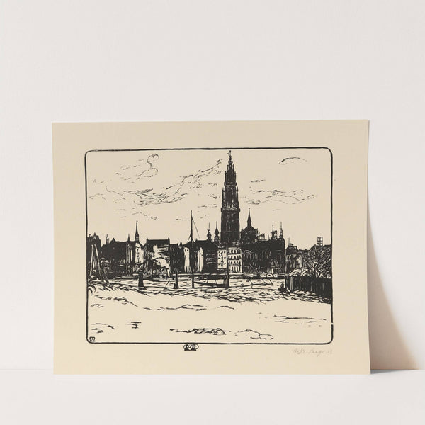 Kathedrale in Antwerpen by Wilhelm Laage