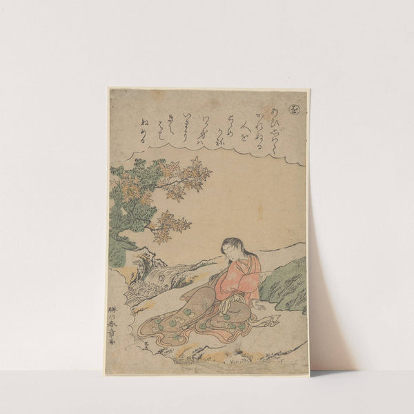 Katsukawa, Woman beside Stream by Katsukawa Shunshō