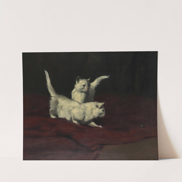 Kätzchen beobachten einen Käfer by Arthur Heyer