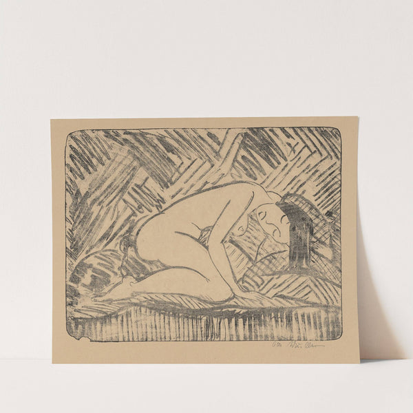 Kauernde auf Sofa by Otto Mueller