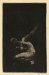 Kauernder weiblicher Akt