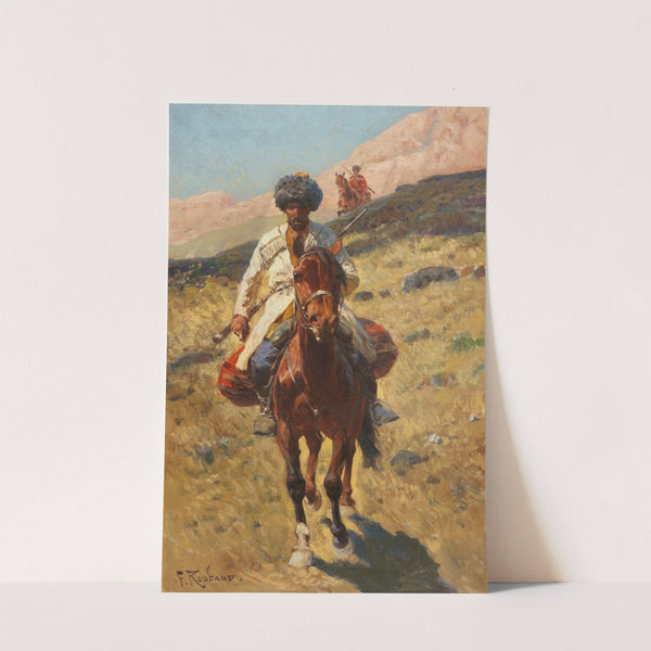 Kaukasische Reiter (1890-1900) by Franz Roubaud