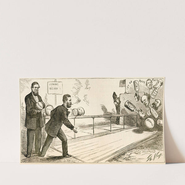 Keep the ball rolling. — Campaign song (1868) by Thomas Nast