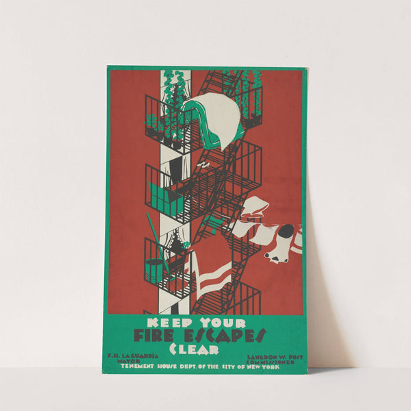 Keep your fire escapes clear by Anonymous