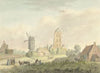 Kerk van het dorp Westkapelle in Zeeland