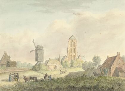 Kerk van het dorp Westkapelle in Zeeland