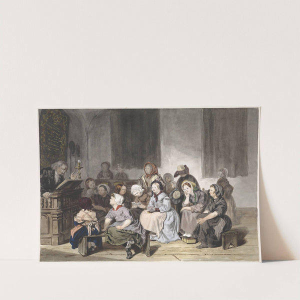 Kerkdienst met meisjes by Jan Fabius Czn