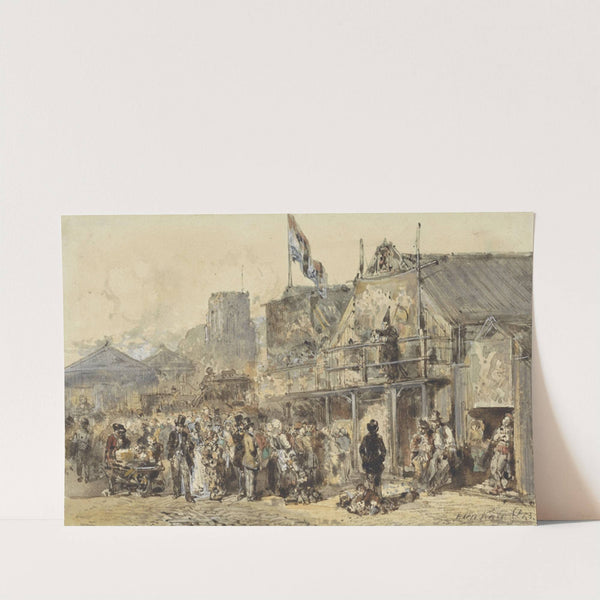 Kermis te Leeuwarden, de Oldenhove in het verschiet by Herman Frederik Carel Ten Kate