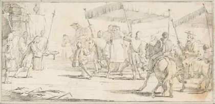 Keys of a City Offered to a Procession of Cardinals Headed by a Riderless Horse (1696–1770)