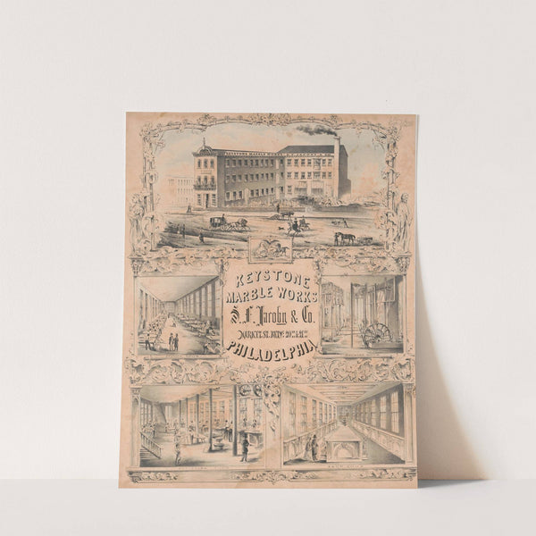 Keystone marble works S.F. Jacoby & Co. Market St. (1856) by Herline & Co. Lith.