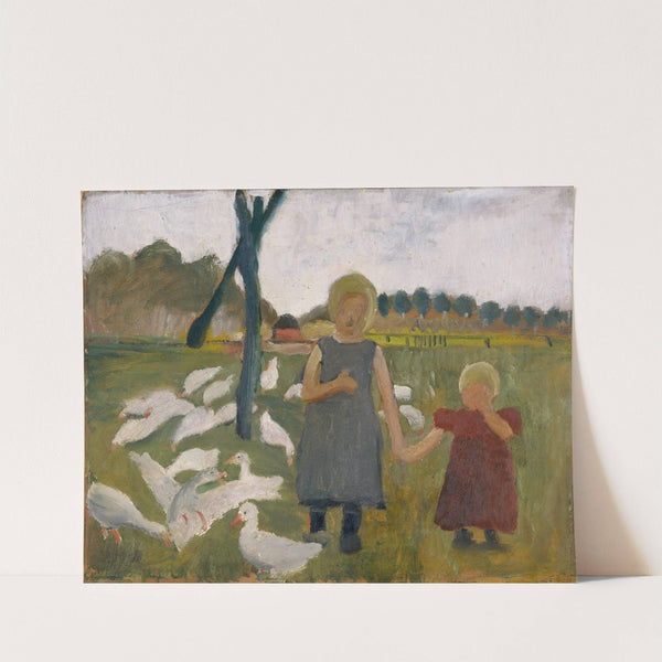 Kids with Geese by Paula Modersohn-Becker