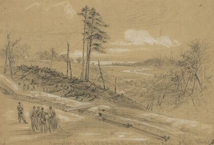 Kimmidges Creek, left defence of the camp at Harrisons Landing