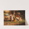 Kinder am Brunnen, rückseitig alt betitelt by Anton Ebert