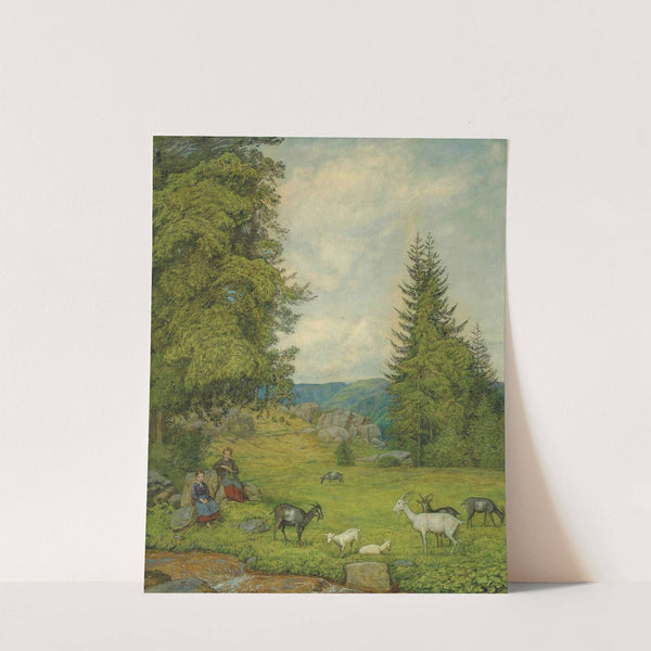 Kinder Mit Ziegenherd (1916) by Hans Thoma