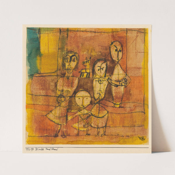 Kinder Und Hund (Children And Dog) by Paul Klee