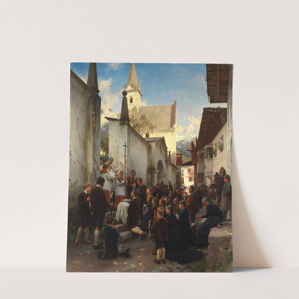 Kinderbegräbnis in Passeier (Tirol) by Wilhelm Ludwig Friedrich Riefstahl