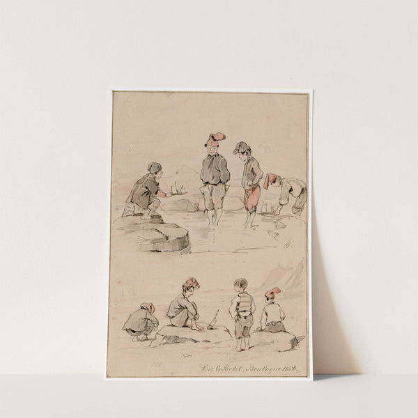 Kinderen op het strand by Pieter van Loon