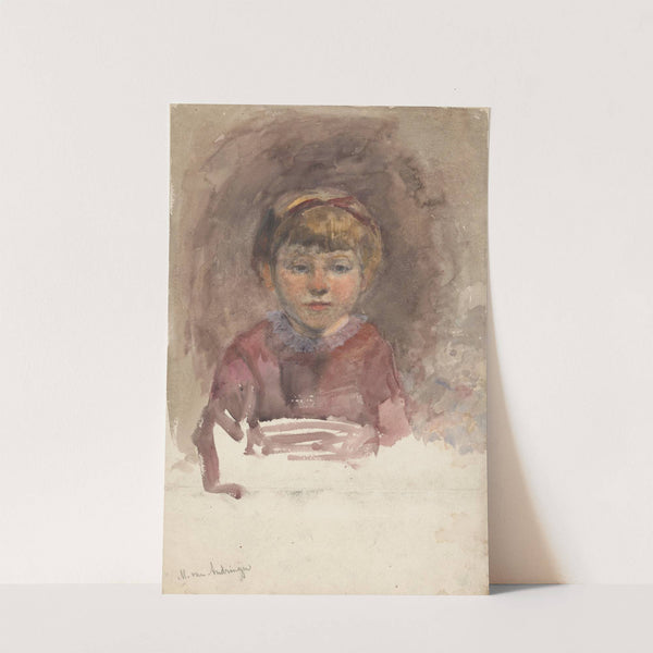 Kinderportretje, en face by Martinus van Andringa